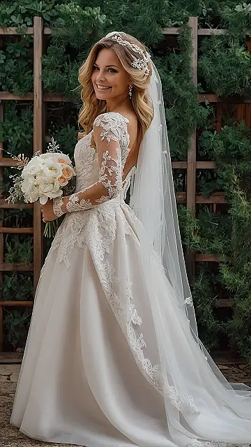 Timeless Wedding Hairstyles Accented by Veils