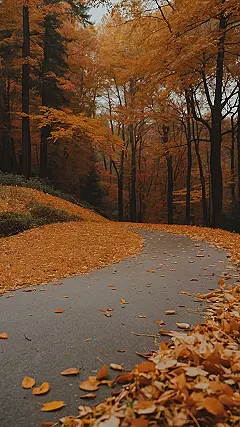 Autumn Road Trip –  Fall Aesthetic Wallpaper: