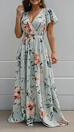 Casual to Glam Maxi Floral Dress Fashion Inspiration