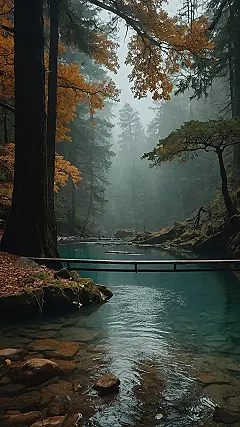 Rustic Charm of Lakeside Cabins Surrounded by Pines