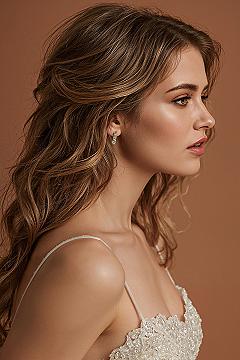 Glowing Bridal Hairstyle: Volume & Elegance for Your Wedding Day