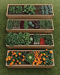 Maximize Your Harvest: 5-Tiered Raised Garden Bed Plan for Big Vegetable Gardens