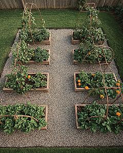 Lush Backyard Vegetable Gardens: Stunning Raised Bed Layouts