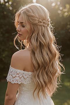 Dreamy Half Up Half Down Wedding Hair Styles: Bridal Inspiration 2024