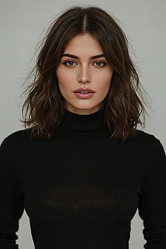 Effortless Medium-Length Haircut with Bouncy Face Framing Layers