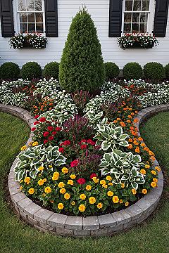 Elevate Your Curb Appeal: Stunning Front Yard Flower Beds with Stone Edging