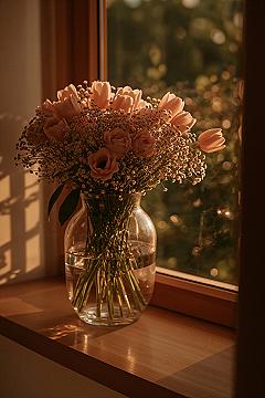 Golden Hour Bouquet: Aesthetic Flower Pictures for Vision Boards