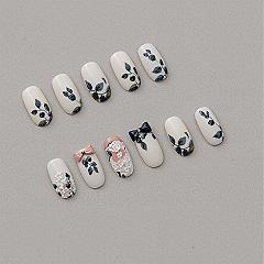 Chic Blueberry Lace Press On Nails: Summer’s Cutest Designs