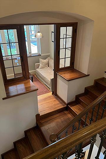 Designing a Central Staircase with Interior Windows