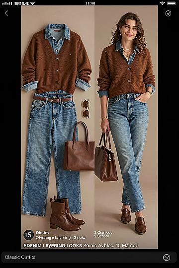 Pairing a Button-Down Shirt Under a Cozy Cardigan