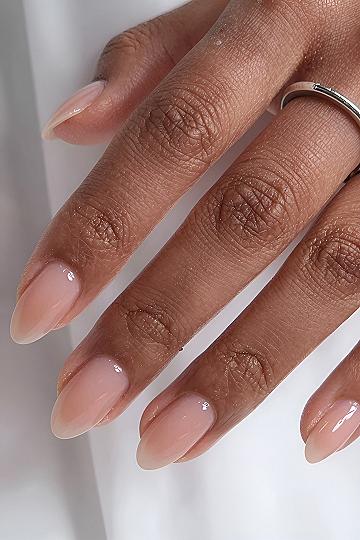 Natural Glossy Almond Nails for Everyday Wear