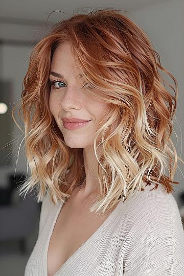 Choosing Soft Copper Blonde Hair With Lighter Ends