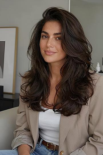 Soft Layered Cinnamon Brown Hair Basics