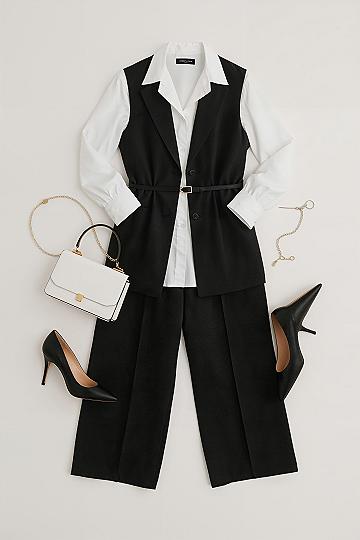 Quiet Luxury: Sophisticated Black & White Office Outfits for Women