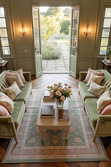 Vintage Cottagecore Living Room: Cozy Homestead House & Floral Charm