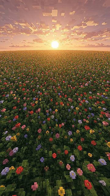 Dreamy Pixel Art Landscapes: Spring Minecraft Wallpaper Ideas