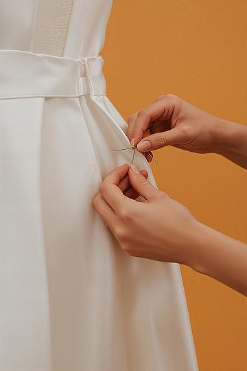DIY Wedding Dress Bustle Guide for A-Line Gowns