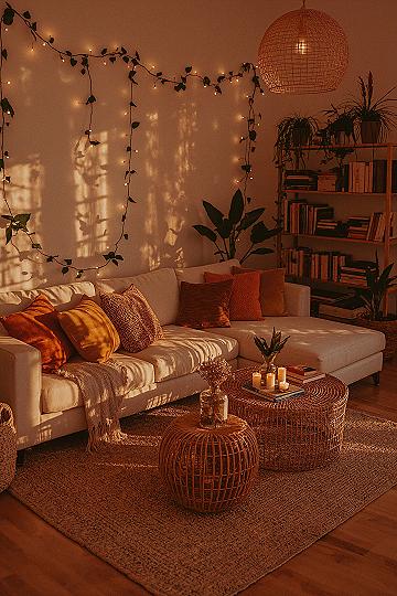 Cozy Boho Living Room: Earthy Aesthetic Inspo