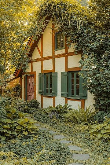 Charming Cottage Garden Path: Front Yard Design & Stone Ideas