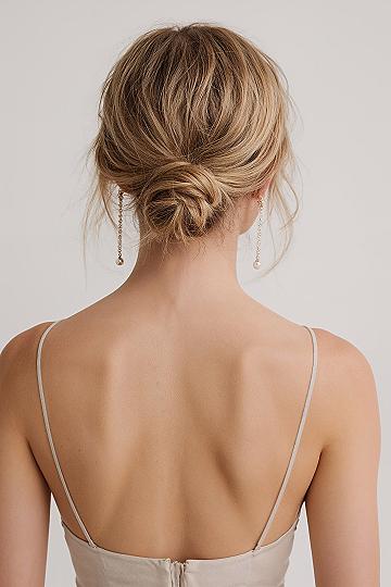 Messy Hair Updo: Long Bridal Hair Inspiration with Braids