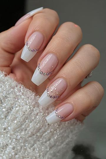 Enchanting Lilac & Glitter Nail Art for Wedding Season