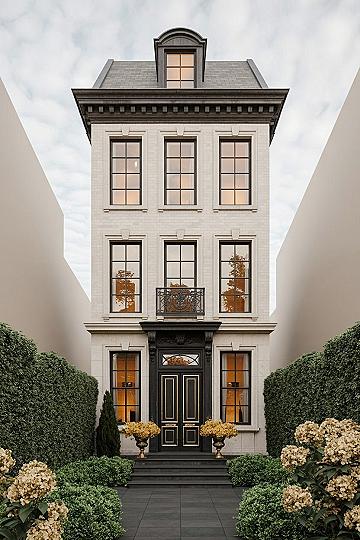 Urban Oasis: Luxury Townhouse Facades with Character