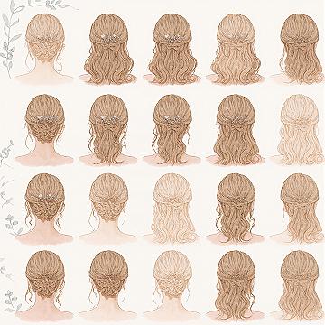 Chic Bridesmaid Hairstyles for Long Wedding Day Hair