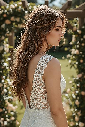Pearl-Adorned Bridal Half Updos: 25+ Dreamy Wedding Hair Ideas