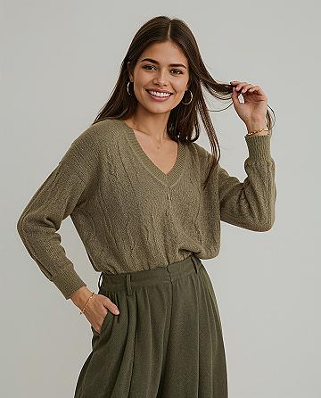 Effortless Old Money Style: Chic Green Sweater & Skirt Outfits