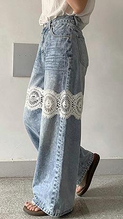 Why Denim and Lace Trousers Work So Well Together