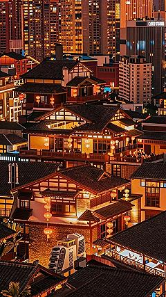 Blending Ancient Architecture and Modern Skyscrapers