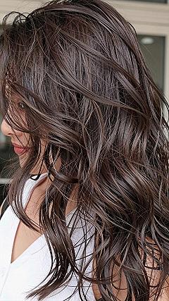 Rich Espresso Tones for Short Wavy Hair