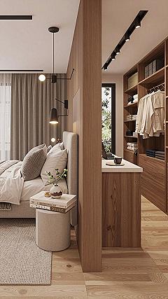 Using Wood Paneling to Divide Space and Mount a Television