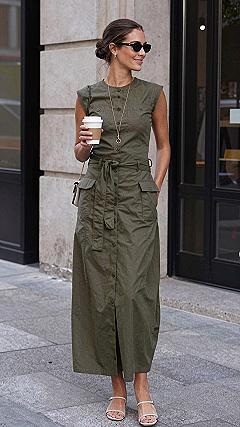 Pairing Olive Green With Rich Cognac Leather Pants