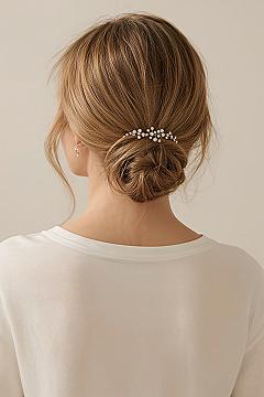 Chic Low Formal Updos for Short to Medium Wedding Hair