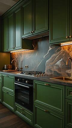 Deep Green Kitchen Designs: Bringing Nature Home with Bold Cabinets