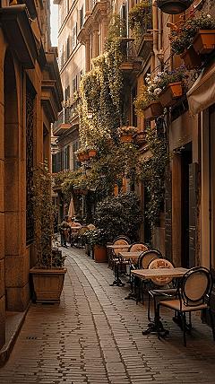 Italian City Aesthetic: Romantic Cobblestone Streets for European Travel Dreams