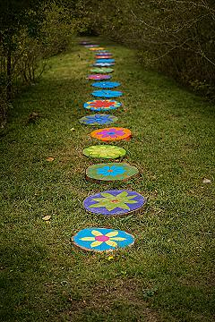 Colorful Garden Path & Outdoor Art Ideas