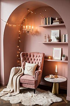 Enchanting Pink Reading Nook: Your Cozy Girlie Getaway