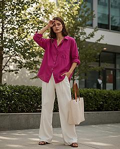 Effortless Linen Outfits: Vibrant Warm Weather Style