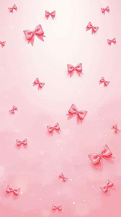 Charming Pink Bows: Stylish Aesthetic Wallpapers for Phones
