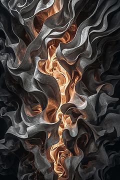 Cinematic Abstract Art: Deep Grey & Warm Glow iPad Wallpapers