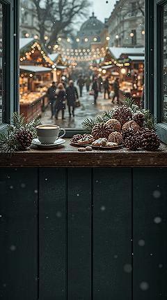 Cozy Winter & Christmas Scene Phone Wallpapers