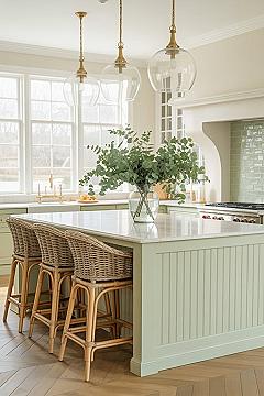 Sage Green Kitchen Island: The Heart of Charming Cottage Kitchens