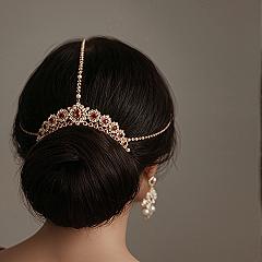 Exquisite Indian Bridal Bun Hairstyle with Ornate Accessories