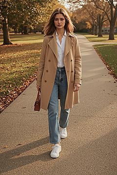 Master Everyday Spring Outfits: Classic Beige Trench Style