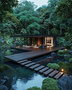 Modern Homes Meet Nature: Garden Decking & Pond Integration