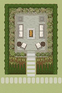 Garden Layout Blueprint: Your Private Oasis with a Firepit