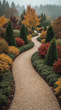 Aesthetic Evergreen Backyard Landscaping: Year-Round Color & Texture