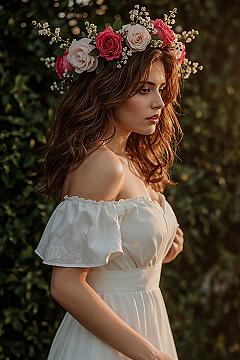 Boho Chic Floral Head Crown: Alternative Bridal Hair Accessory
